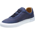 ROBINSON SNEAKER ΜΠΛΕ ΣΚΟΥΡΟ NUBUCK / ΥΦΑΣΜΑ - Image 4