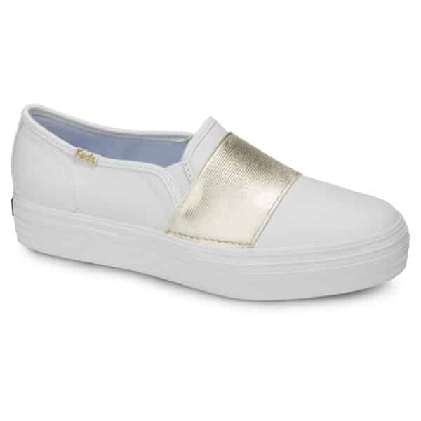 TRIPLE BANDEAU LEATHER ΑΣΠΡΟ